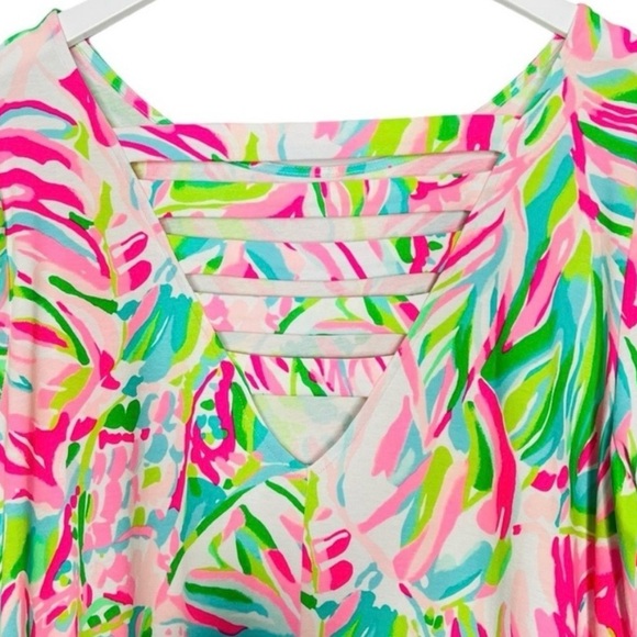 Lilly Pulitzer Tropical Pink and Green Ophelia Dress - Picture 10 of 11
